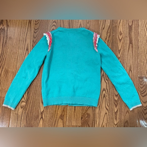 Mini Boden Green Bird Cardigan Sweater Size 9/10 - Picture 2 of 6